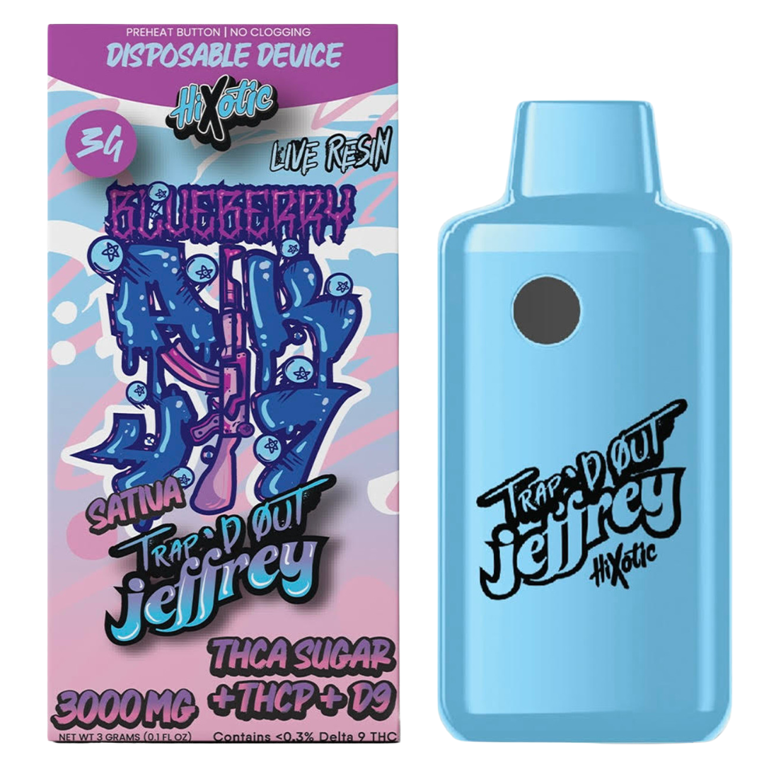 HiXotic Trap'd Out Jeffrey Live Resin Disposable 3G - D8 Gas