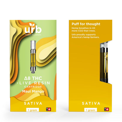 URB Live Resin Delta 8 Cartridge 1G