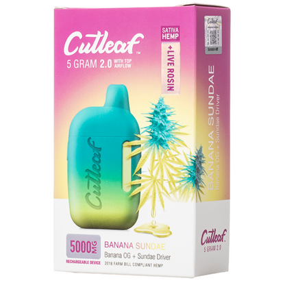 Cutleaf THC Live Rosin Disposable Vape 5G