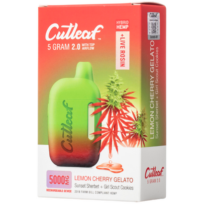 Cutleaf THC Live Rosin Disposable Vape 5G