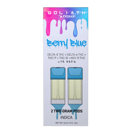 delta extrax goliath pods 2g 2pk berry blue