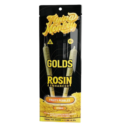 Flying Monkey Golds Rosin Enhanced Pre-Rolls 3.3G | 2pk