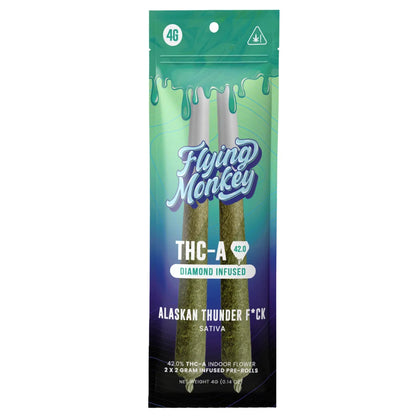 Flying Monkey THC-A Diamond Infused Pre Rolls 4G | 2ct