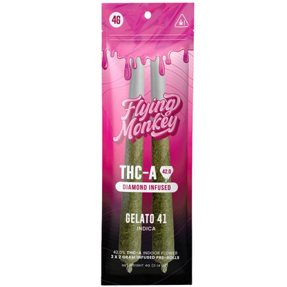 Flying Monkey THC-A Diamond Infused Pre Rolls 4G | 2ct