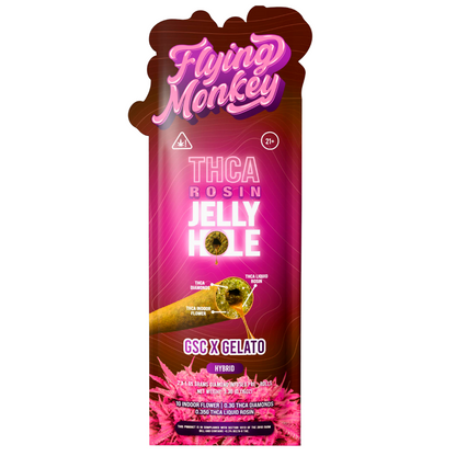 Flying Monkey THC-A Rosin Jelly Hole Pre-Rolls 3.3G | 2pk