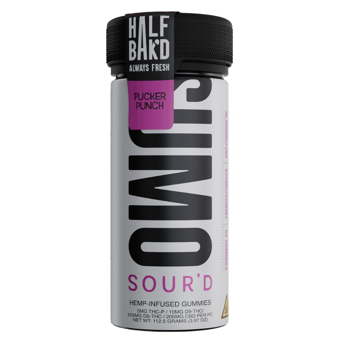 Half Bak'd SOUR'D Sumo Gummies 10000MG - D8 Gas