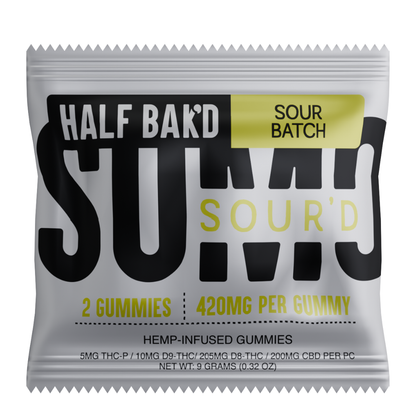 Half Bak'd SOUR'D Sumo Gummies 420MG | 2pk