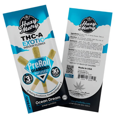 Hazy Mary THC-A Exotic Diamond Pre-Rolls 1G | 3ct