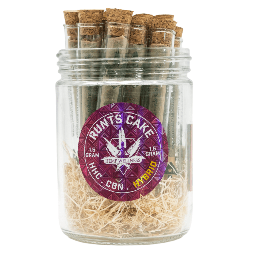 hemp wellness hhc cbn pre rolls 1.5g 15ct runts cake
