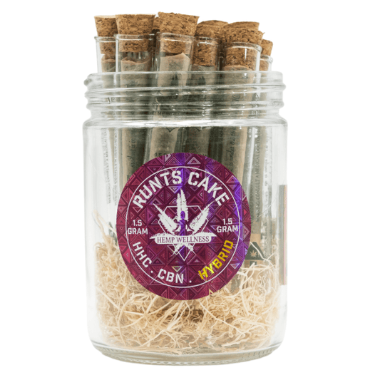 hemp wellness hhc cbn pre rolls 1.5g 15ct runts cake