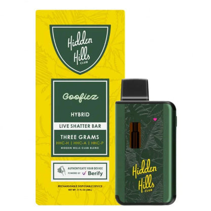 Hidden Hills Live Shatter Disposable 3G