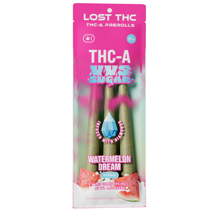 Lost THC THC-A VVS Sugar Pre-Rolls 4.95G | 3ct
