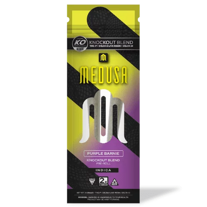 medusa knockout blend preroll 2g purple barnie