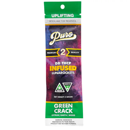 Puro Delta 8 Lunarockets Pre Rolls 3G