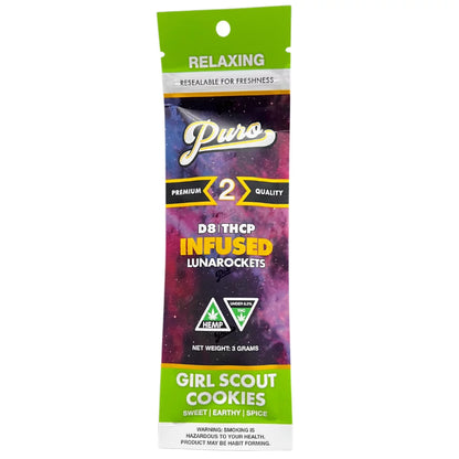 Puro Delta 8 Lunarockets Pre Rolls 3G