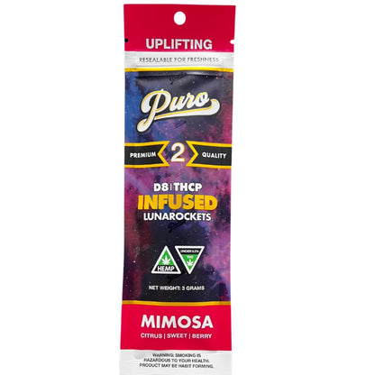 Puro Delta 8 Lunarockets Pre Rolls 3G
