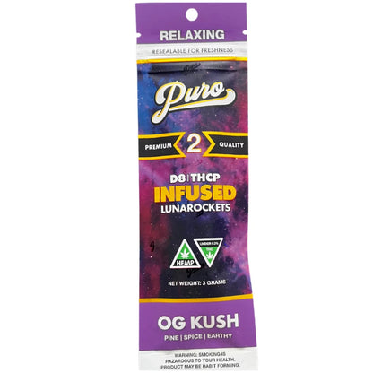Puro Delta 8 Lunarockets Pre Rolls 3G
