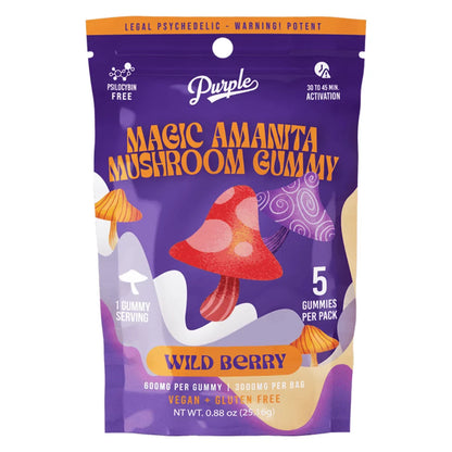 Purple Amanita Mushroom Gummies 3000mg