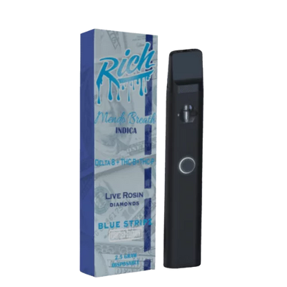 Rich Delta 8 Live Resin Blue Stripz Disposables 2.5G