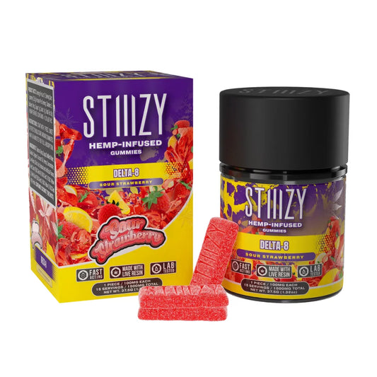 stiiizy delta 8 gummies 1500mg sour strawberry