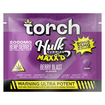 Torch Hulk Maxx'd Gummies 2000mg | 2ct + D9 Booster