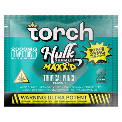 Torch Hulk Maxx'd Gummies 2000mg | 2ct + D9 Booster