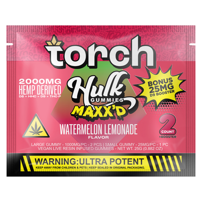 Torch Hulk Maxx'd Gummies 2000mg | 2ct + D9 Booster