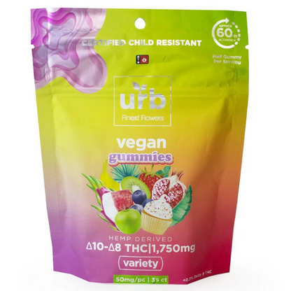URB Delta 8 + Delta 10 Vegan Gummies 1750mg