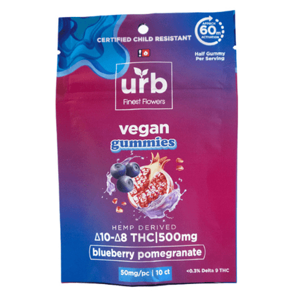 URB Delta 8 Delta 10 Vegan Gummies 500mg