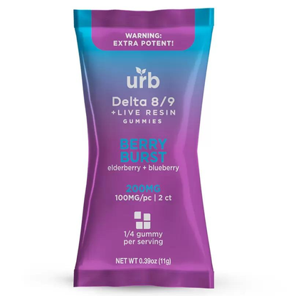 URB Delta 8 Delta 9 Gummies 200mg | 2pk