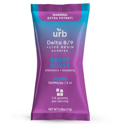 URB Delta 8 Delta 9 Gummies 200mg | 2pk