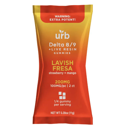 URB Delta 8 Delta 9 Gummies 200mg | 2pk