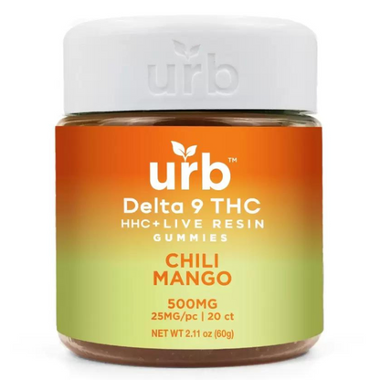 URB Gourmet Live Resin D9 HHC Gummies 500mg