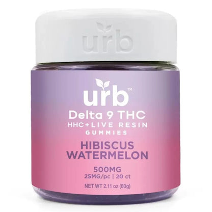 URB Gourmet Live Resin D9 HHC Gummies 500mg