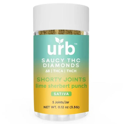 URB Saucy THC Diamonds Shorty Joints 3.5G | 5ct