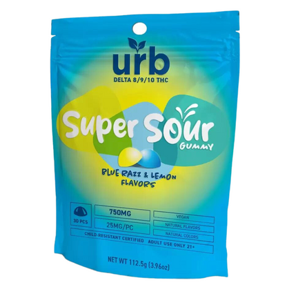 URB D8 D9 D10 Super Sour Gummies 750mg