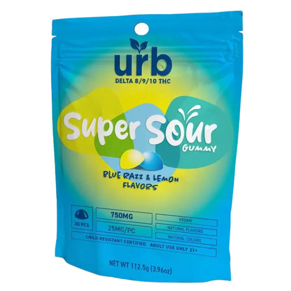 URB D8 D9 D10 Super Sour Gummies 750mg