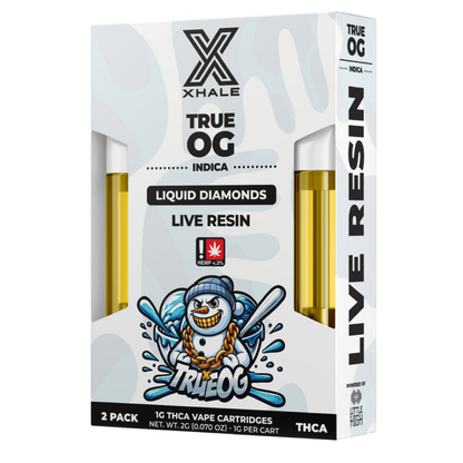 Xhale THC-A Liquid Diamonds Cartridge 2G | 2pk