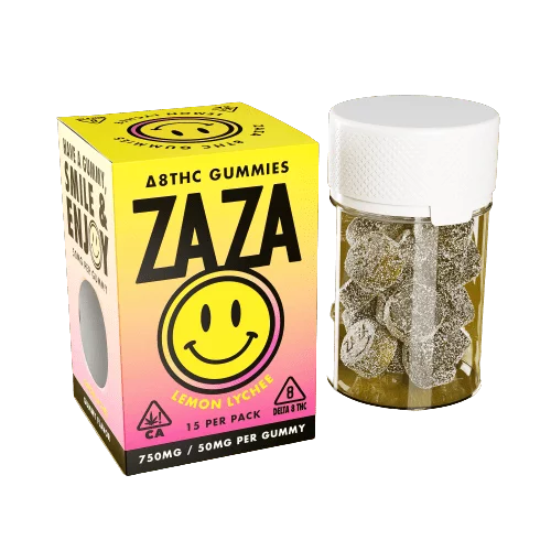 zaza delta 8 750mg gummies lemon lychee