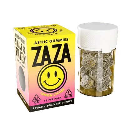 zaza delta 8 750mg gummies lemon lychee