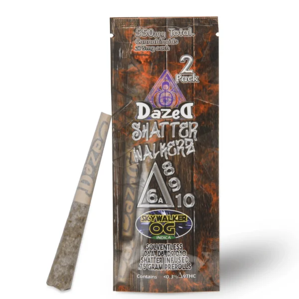 dazed 8 shatter walker pre roll 1.5g skywalker og