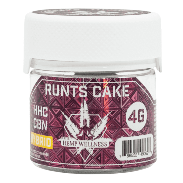 hemp wellness hhc cbn flower 4g runts cake