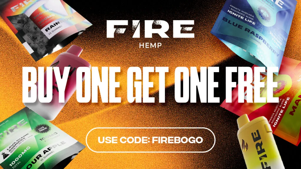 Fire Hemp Buy One Get One Free Banner