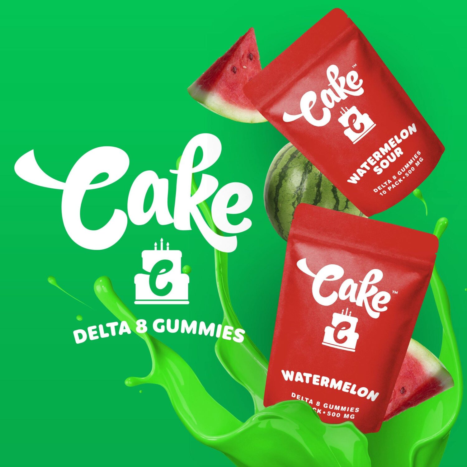 Cake Delta 8 Gummies 500mg D8 GAS Best Delta 8 CBD Delta 10