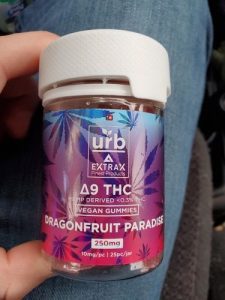 Urb Extrax Delta 9 THC Gummies 250mg photo review
