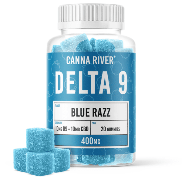 canna river delta 9 gummies 400mg blue razz