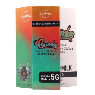 Crumbs Euphoria Collection Delta 8 THC-O THC-P Disposable 0.5g Cereal Milk