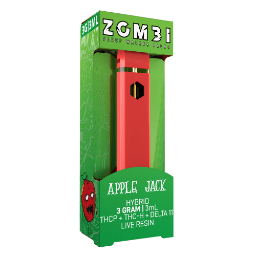 zombi sleep walker blend live resin disposable 3g apple jack 1