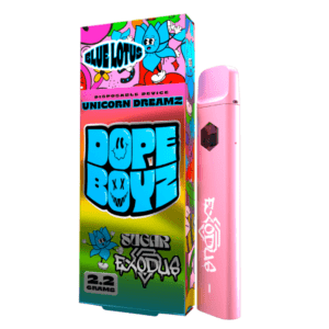 sugar exodus blue lotus disposable 2.2g unicorn dreamz