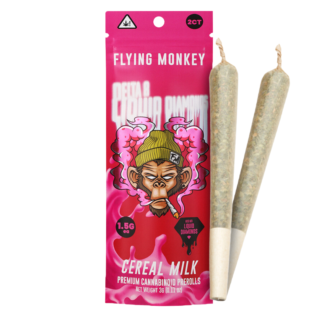 flying-monkey-liquid-diamonds-pre-rolls-3g-cereal-milk